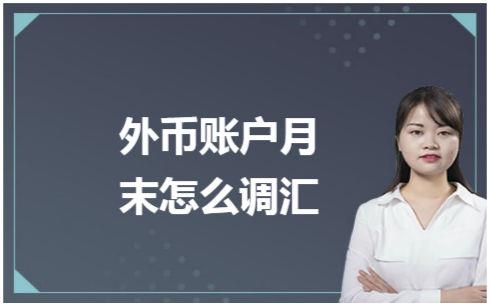 67外币账户月末怎么调汇