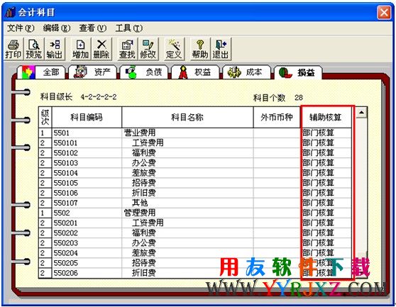 设置用友T3软件中的损益类科目为部门辅助核算