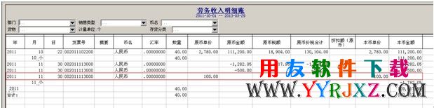 查询一下用友T3中的销售账表