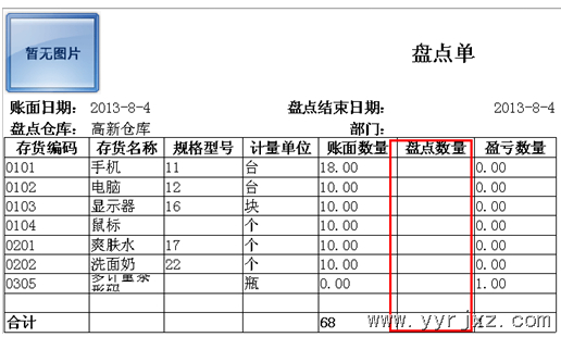 打印预览图示