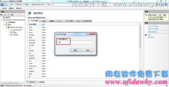 Internet信息服务IIS管理器中添加.DO文件扩展名图示