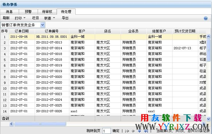 用友T3企管通11.3Plus1工作协同界面图示