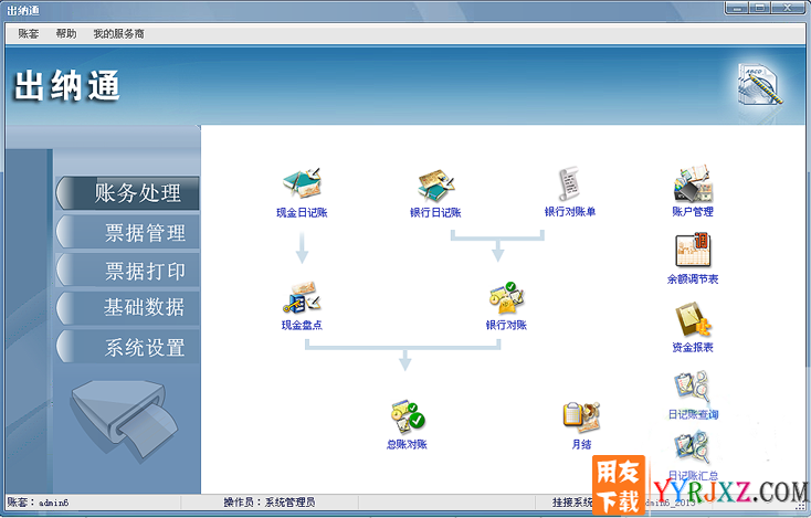 用友通T3标准版10.6plus1免费试用版软件操作界面图示