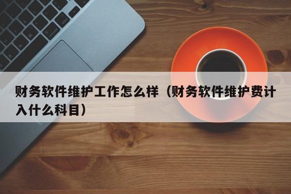 财务软件维护工作怎么样(财务软件维护费计入什么科目)