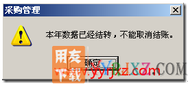 本年数据已经结转，不能取消结账